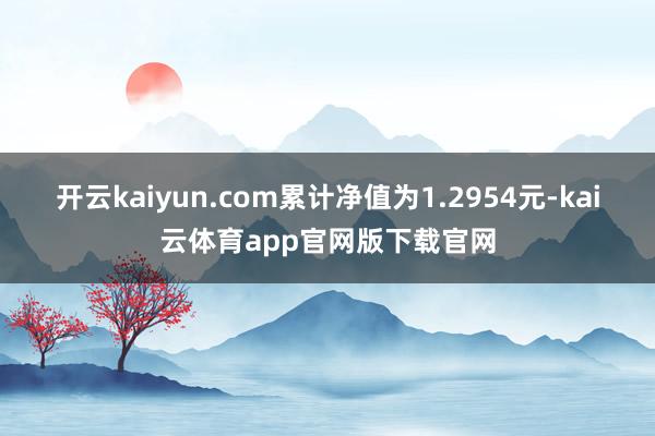开云kaiyun.com累计净值为1.2954元-kai云体育app官网版下载官网